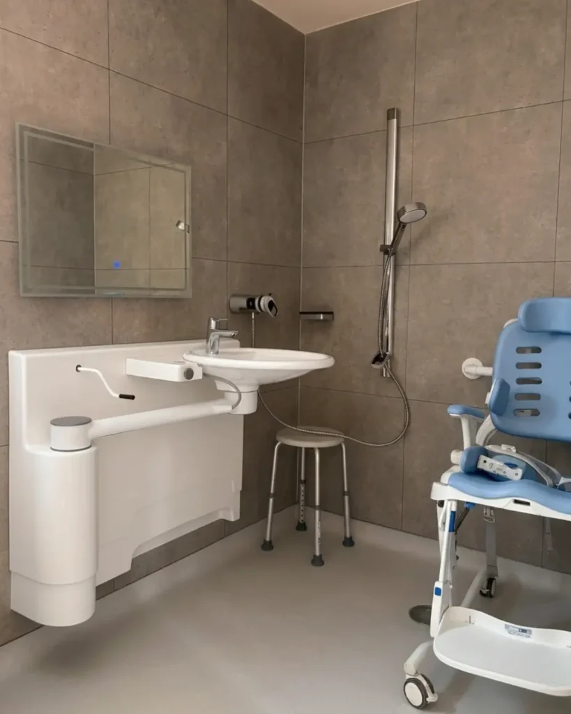 Wet room and accessible bathroom