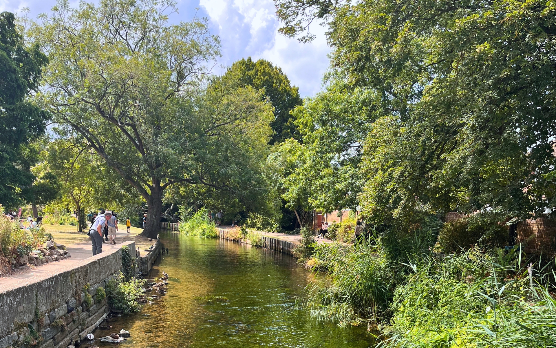 Riverside walk in Canterbury
